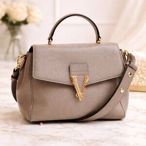 Authentic Versace Virtus Top Handle Bag Leather Crossbody